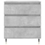 Aparador de madera contrachapada gris hormigón 60x35x70 cm