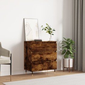 Aparador madera contrachapada color roble ahumado 60x35x70 cm Aparador madera contrachapada color roble ahumado 60x35x70 cm