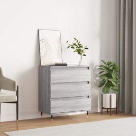 Aparador de madera contrachapada gris Sonoma 60x35x70 cm Aparador de madera contrachapada gris Sonoma 60x35x70 cm