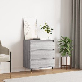 Aparador de madera contrachapada gris Sonoma 60x35x70 cm Aparador de madera contrachapada gris Sonoma 60x35x70 cm