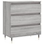 Aparador de madera contrachapada gris Sonoma 60x35x70 cm