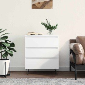 Aparador de madera contrachapada blanco 60x35x70 cm Aparador de madera contrachapada blanco 60x35x70 cm