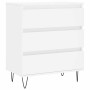 Aparador de madera contrachapada blanco 60x35x70 cm