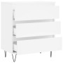 Aparador de madera contrachapada blanco 60x35x70 cm