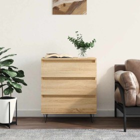 Aparador de madera contrachapada roble Sonoma 60x35x70 cm Aparador de madera contrachapada roble Sonoma 60x35x70 cm