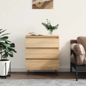 Aparador de madera contrachapada roble Sonoma 60x35x70 cm Aparador de madera contrachapada roble Sonoma 60x35x70 cm