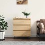 Aparador de madera contrachapada roble Sonoma 60x35x70 cm
