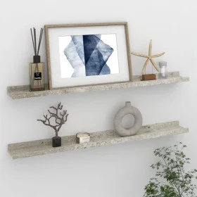 Wandregale 2 Einheiten betongrau 80x9x3 cm von vidaXL, Regale und Regale - Ref: Foro24-326701, Preis: 23,79 €, Rabatt: %