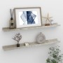 Wall shelves 2 units concrete gray 80x9x3 cm by vidaXL, Shelves and shelves - Ref: Foro24-326701, Price: 24,24 €, Discount: %
