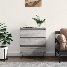 Aparador de madera contrachapada gris Sonoma 60x35x70 cm Aparador de madera contrachapada gris Sonoma 60x35x70 cm