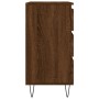 Aparador madera contrachapada marrón roble 60x35x70 cm