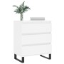Aparador de madera contrachapada blanco 60x35x70 cm