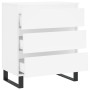 Aparador de madera contrachapada blanco 60x35x70 cm