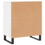 Aparador de madera contrachapada blanco 60x35x70 cm