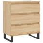 Aparador de madera contrachapada roble Sonoma 60x35x70 cm