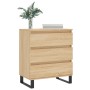 Aparador de madera contrachapada roble Sonoma 60x35x70 cm