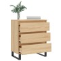 Aparador de madera contrachapada roble Sonoma 60x35x70 cm