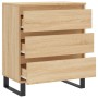 Aparador de madera contrachapada roble Sonoma 60x35x70 cm