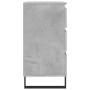 Aparador de madera contrachapada gris hormigón 60x35x70 cm