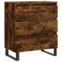 Aparador madera contrachapada color roble ahumado 60x35x70 cm