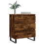 Aparador madera contrachapada color roble ahumado 60x35x70 cm