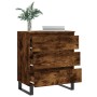 Aparador madera contrachapada color roble ahumado 60x35x70 cm