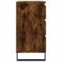 Aparador madera contrachapada color roble ahumado 60x35x70 cm