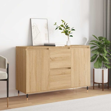 Aparador de madera de ingeniería roble Sonoma 101,5x35x70 cm