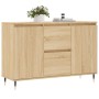 Aparador de madera de ingeniería roble Sonoma 101,5x35x70 cm