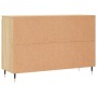 Aparador de madera de ingeniería roble Sonoma 101,5x35x70 cm
