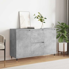 Aparador de madera de ingeniería gris hormigón 101,5x35x70 cm Aparador de madera de ingeniería gris hormigón 101,5x35x70 cm