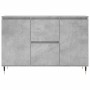 Aparador de madera de ingeniería gris hormigón 101,5x35x70 cm