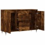 Aparador de madera de ingeniería roble ahumado 101,5x35x70 cm
