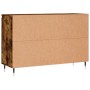 Aparador de madera de ingeniería roble ahumado 101,5x35x70 cm