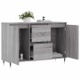 Aparador de madera de ingeniería gris Sonoma 101,5x35x70 cm