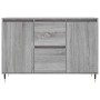 Aparador de madera de ingeniería gris Sonoma 101,5x35x70 cm