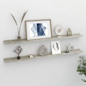 Wandregale 2 Einheiten betongrau 115x9x3 cm von vidaXL, Regale und Regale - Ref: Foro24-326703, Preis: 31,28 €, Rabatt: %