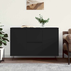 Aparador de madera de ingeniería negro 101,5x35x70 cm Aparador de madera de ingeniería negro 101,5x35x70 cm