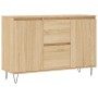 Aparador de madera de ingeniería roble Sonoma 101,5x35x70 cm