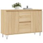 Aparador de madera de ingeniería roble Sonoma 101,5x35x70 cm