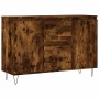 Aparador de madera de ingeniería roble ahumado 101,5x35x70 cm