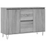 Aparador de madera de ingeniería gris Sonoma 101,5x35x70 cm