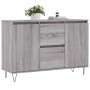 Aparador de madera de ingeniería gris Sonoma 101,5x35x70 cm