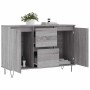 Aparador de madera de ingeniería gris Sonoma 101,5x35x70 cm