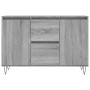 Aparador de madera de ingeniería gris Sonoma 101,5x35x70 cm