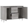 Aparador de madera de ingeniería gris Sonoma 101,5x35x70 cm