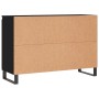 Aparador de madera de ingeniería negro 101,5x35x70 cm