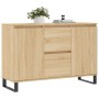 Aparador de madera de ingeniería roble Sonoma 101,5x35x70 cm