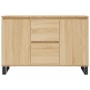Aparador de madera de ingeniería roble Sonoma 101,5x35x70 cm