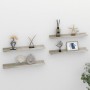 Wall shelves 4 units concrete gray 60x9x3 cm by vidaXL, Shelves and shelves - Ref: Foro24-326705, Price: 32,02 €, Discount: %